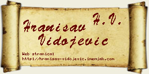 Hranisav Vidojević vizit kartica